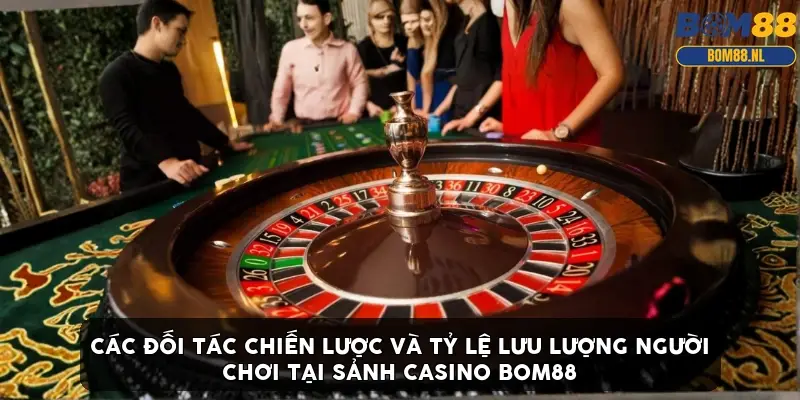 Các đối tác chiến lược và tỷ lệ lưu lượng người chơi tại sảnh Casino BOM88